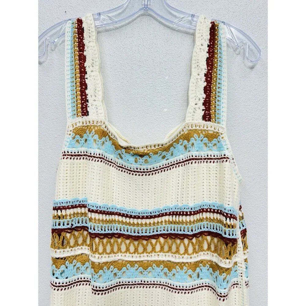 Anthropologie Multicolor Crochet Swim Coverup - Picture 3 of 7